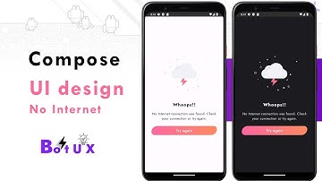 No Internet Connection UI Design in Jetpack Compose  | Full Screen Dialog for Android