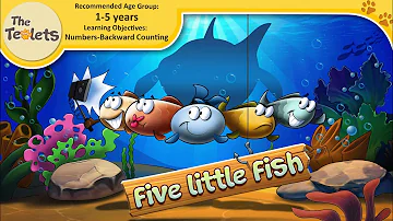 5 Little Fish Swimming in the Sea I Shark Song I Under The Sea I Shark 123 I Numbers I The Teolets