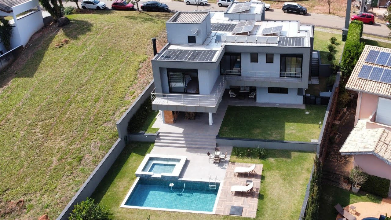 Elegante casa no condomínio clube Porto Atibaia-SP/ CA02472 #casamoderna #galebimoveis #atibaia_sp