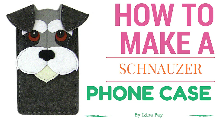DIY Schnauzer phone case cover with free pattern