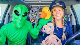 Police STEALS Alien From Rubber Ducky in UFO Invasion Car Ride Chase!