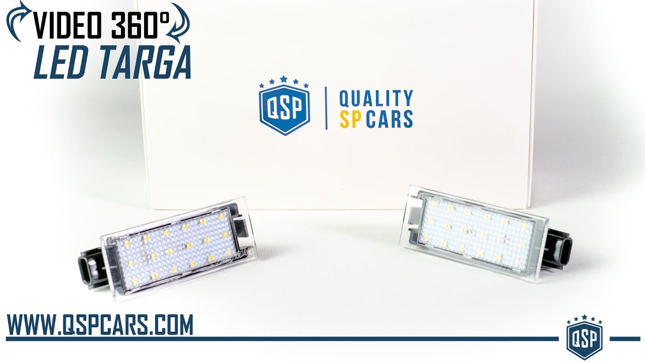 Placchette Luci Targa Led per Smart W453 | Luce Bianca Potente | Prodotto Visto a 360° | QSPCARS.COM