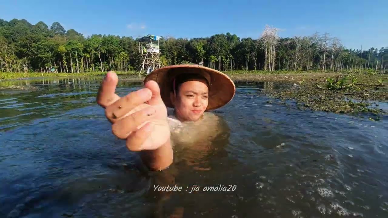 Survival and cooking !! Mengolah Pisang bakar dan tumis enceng gondok di hutan