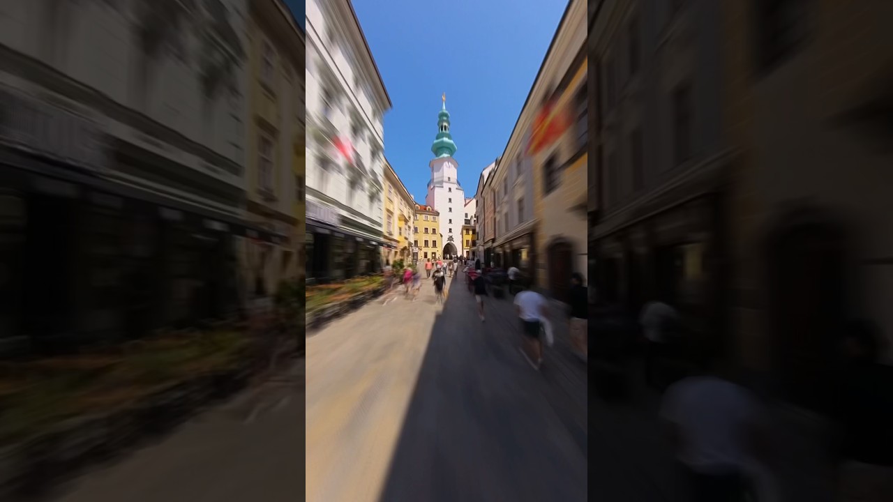 Bratislava Old Town Timeshift 360 Idea 🏰💡. Shot w/ Insta360 X3 + Best360 Selfie Stick 