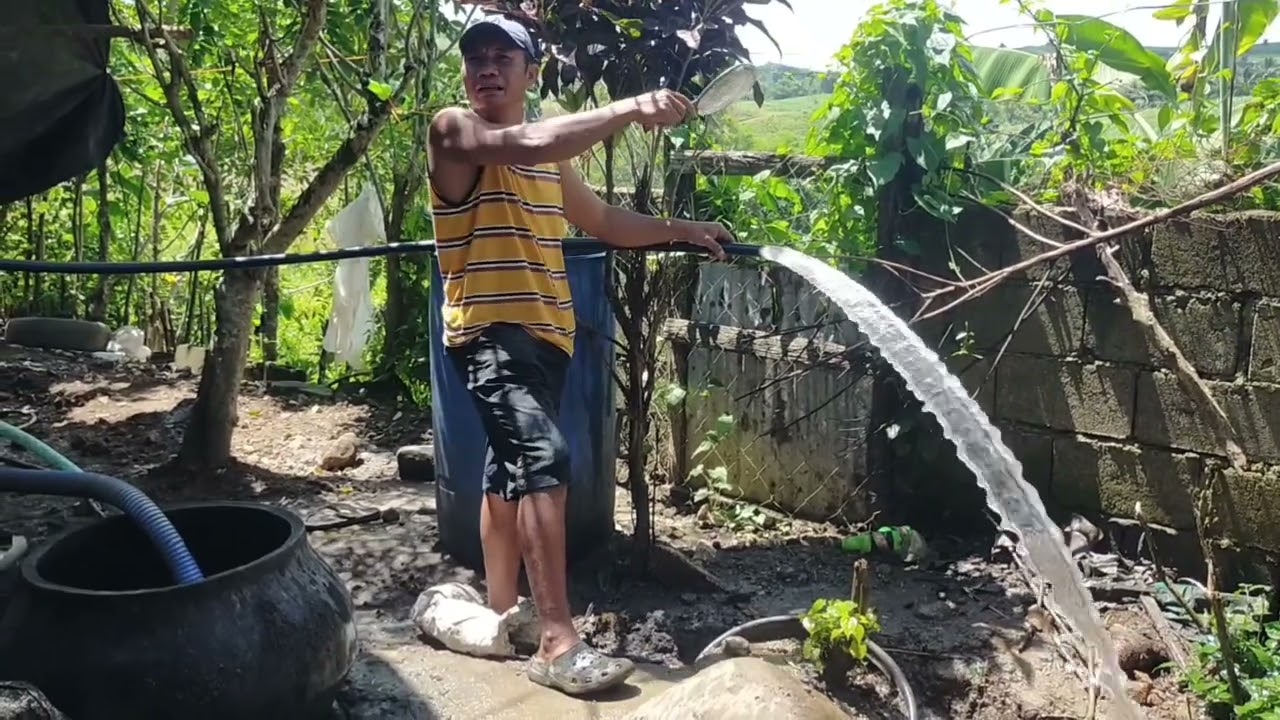Submersible pump installation into a 90 feet deep well (1.5hp, 3inches diameter).