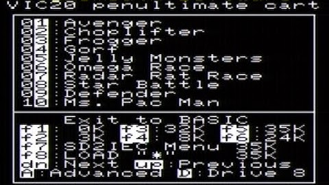 Commodore VIC20 Penultimate Cartridge beta test