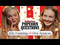 Elle Fanning & Iris Apatow Answer Popcorn Questions: Sibling Impressions, Celebrity DMs & More