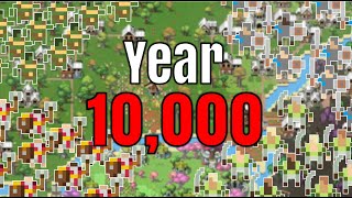 I Made 10,000 People Fight In The Year 10,000! - WorldBox