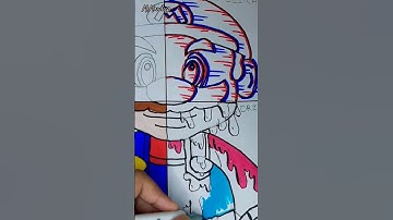 Drawing Super Mario in 4 Different Art Styles... Part 3   #art  #shorts