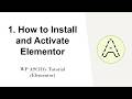 1.How to Install and Activate Elementor - WP ASCIIfy Tutorial (Elementor)