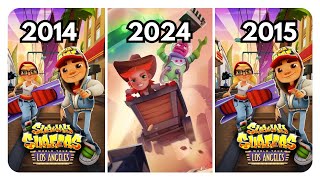 Evolution Of Hollywood Los Angeles Map In Subway Surfers 2014 - 2015 - 2024