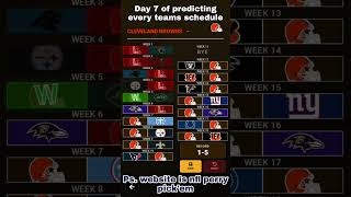 day 7 of predicting every teams schedule #nfl #football
