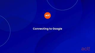 Act! Advantage - Connecting to Google