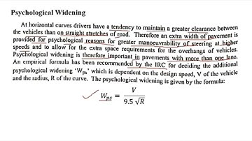 widening of Pavement on horizontal curves