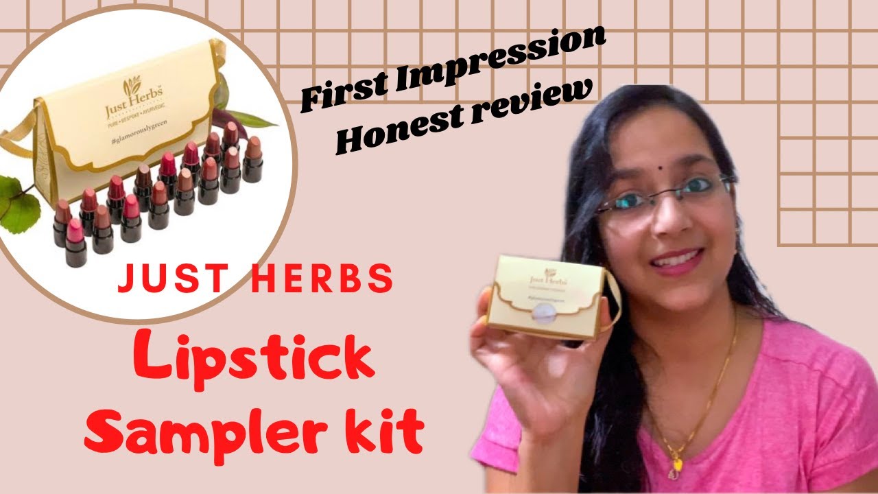 Just Herbs Ayurvedic Lipstick Shade Sampler Kit Herbal Lipstick Review YouTube