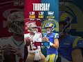 The wait is almost over! #49ers vs. #Rams face off Thursday!