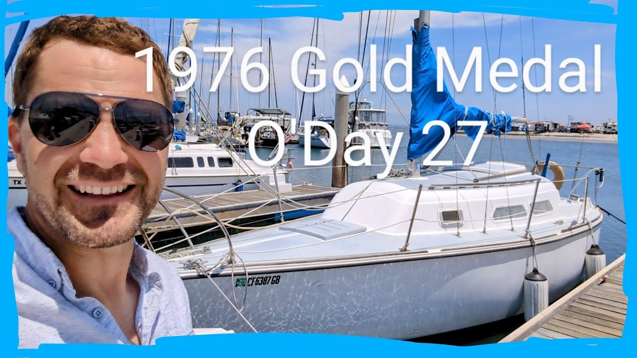 1976 Gold Medal 🏅 O'Day 27 - Classic Sailboat Tour! - YouTube