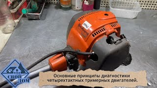 картинка: Особенности диагностики 4 -х тактного триммерного двигателя.