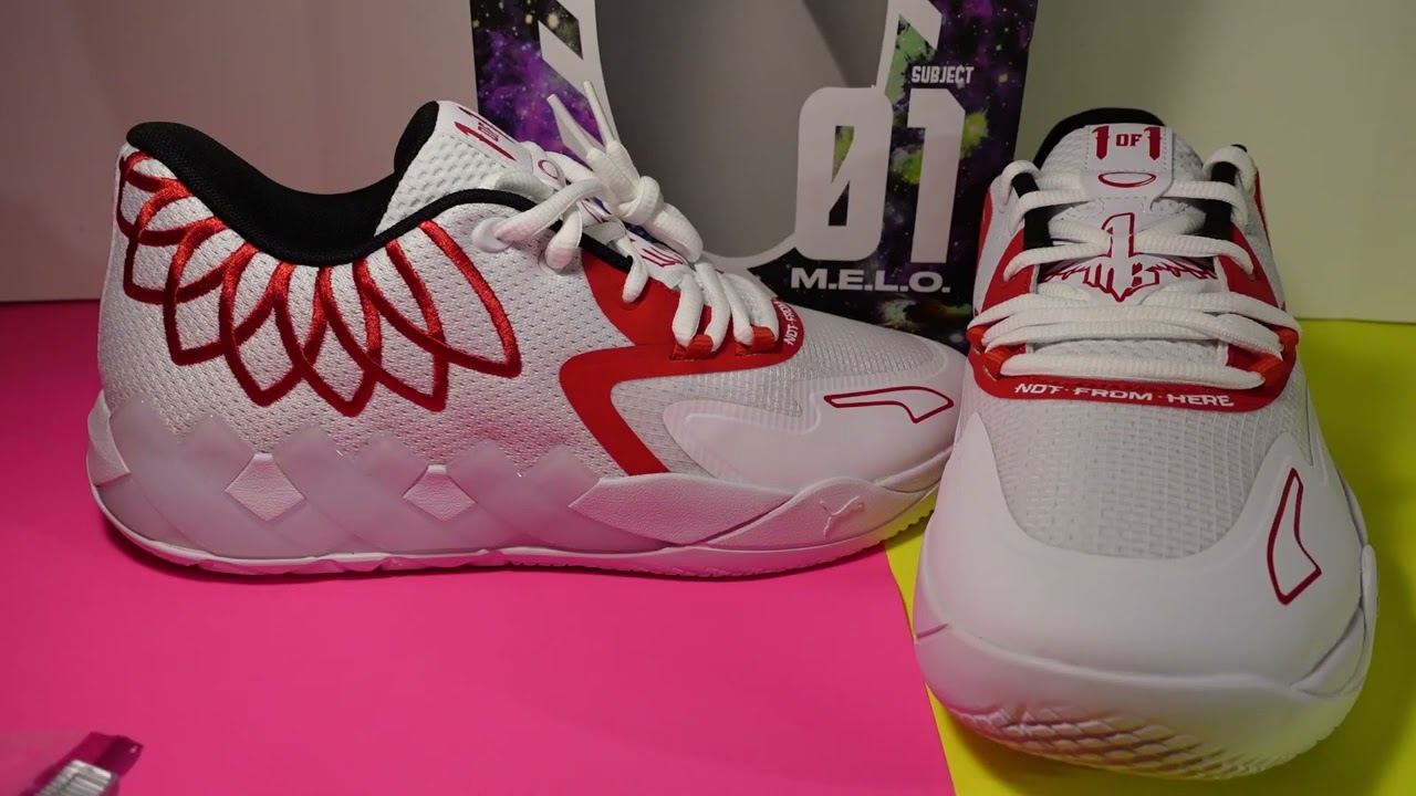 Puma MB. 01 Low Team Colors. White Red. How Good Are They? Lamelo Ball shoes  