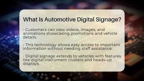 What Is Automotive Digital Signage? - Talking Tech Trends