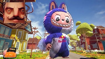 Hello Neighbor Labubu - My New Neighbor Labubu Red Bull Act 4 Gameplay Walkthrough