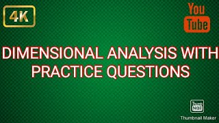 Dimensional Analysis ( Kinetic energy KE (Topic 5) has dimensions kg  m²/s² It can be )