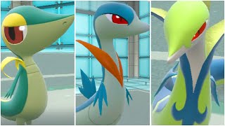 FULL SNIVY EVOLUTION TEAM! Shiny Snivy, Servine, Serperior Contrary Moveset Pokemon Scarlet Violet