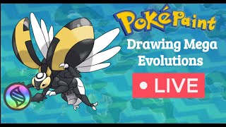 Drawing a Mega evolution for my fakemon: Uebug Live with Thejonmachine!