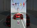 Sonic Car Jump Challenge with Shadow , Amy , Tails , Super Sonic #sonic #shorts #beamngdrive