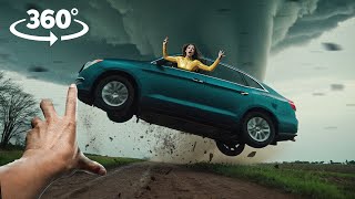 360° VR SURVIVE EXTREME TORNADO - GIRLFRIEND in Car Up-close 360 Video 4K Ultra HD by BRIGHT SIDE VR 360 VIDEOS 27,032 views 2 months ago 9 minutes, 31 seconds