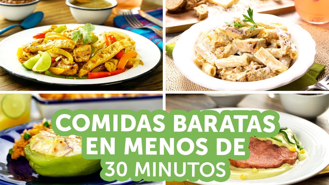 Comidas baratas en menos de 30 minutos | Kiwilimón - YouTube