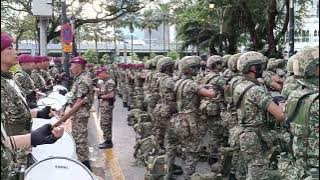 🔴 Nyanyian Lagu 10 Briged Para | TINDAK PANTAS #10brigedpara #brassband #bagpipes