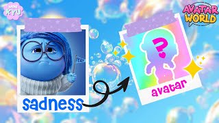 This is how 🥺 SADNESS (INSIDE OUT) 😭 look in AVATAR WORLD 🌎 DISNEY CHARACTER in Avatar World