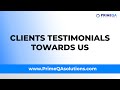 PrimeQA Testimonials video | Customer Testimonial Video | Customer Feedback