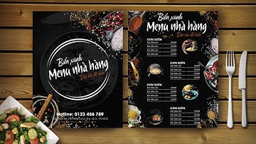 Hướng dẫn thiết kế Menu A4 bằng illustrator CC | Hải Thanh Design