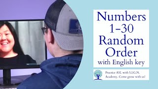 Numbers 1-30 in Random Order (w/key)