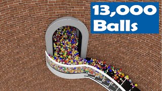 Pool balls on stairs - Blender rigid body simulation