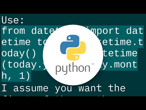 Datetime current year and month in Python