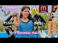Meesho footwear haul  starting at 66  heels flats sneakers  meesho heels  latest meesho haul