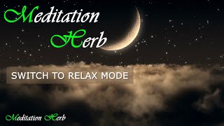Flying Through Dense Clouds at Night with Beautiful Crescent Moon | Inspiring Music
