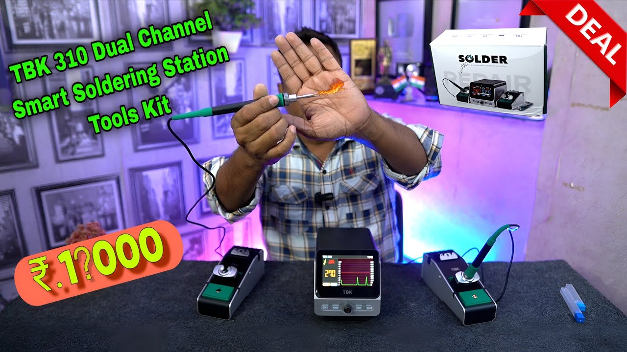 TBK 310 Dual Channel Smart Soldering Station Tools Kit Set | Best Soldering Station | Lohia Telecom