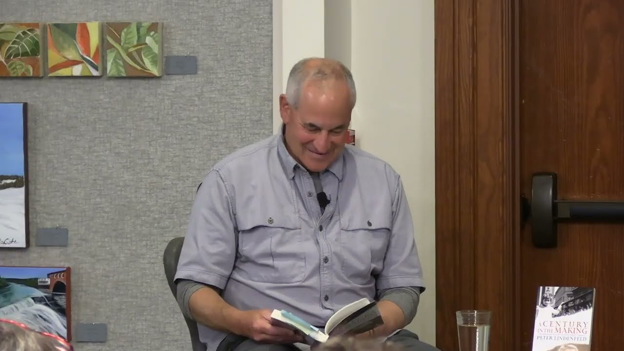Peter Lindenfeld's son, Tom Lindenfeld spoke at Norman Williams Public Library about his father's memoir on 7/18/2026