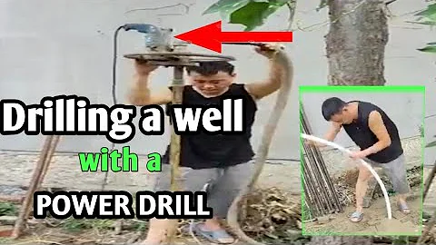 Drilling Water Well  by using Electric hand drill. pwede pala to