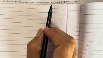 find the least number which must be subtracted from 2509 to make it a perfect square | Hindi