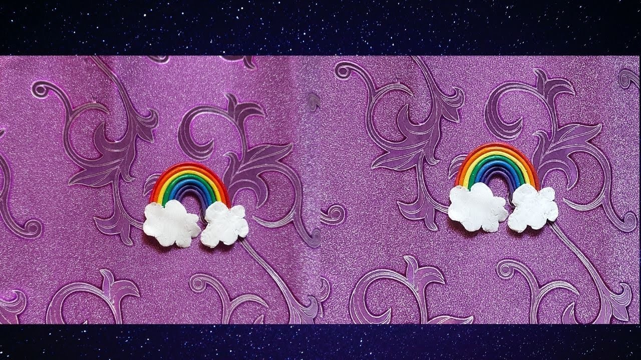 Air Dry Clay Charms Rainbow | Clay Rainbow without mould | Cold Porcelain Clay Rainbow 
