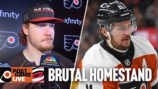 Flyers wrap up brutal homestand with 5-0 shutout loss to Hurricanes | Flyers Postgame Live