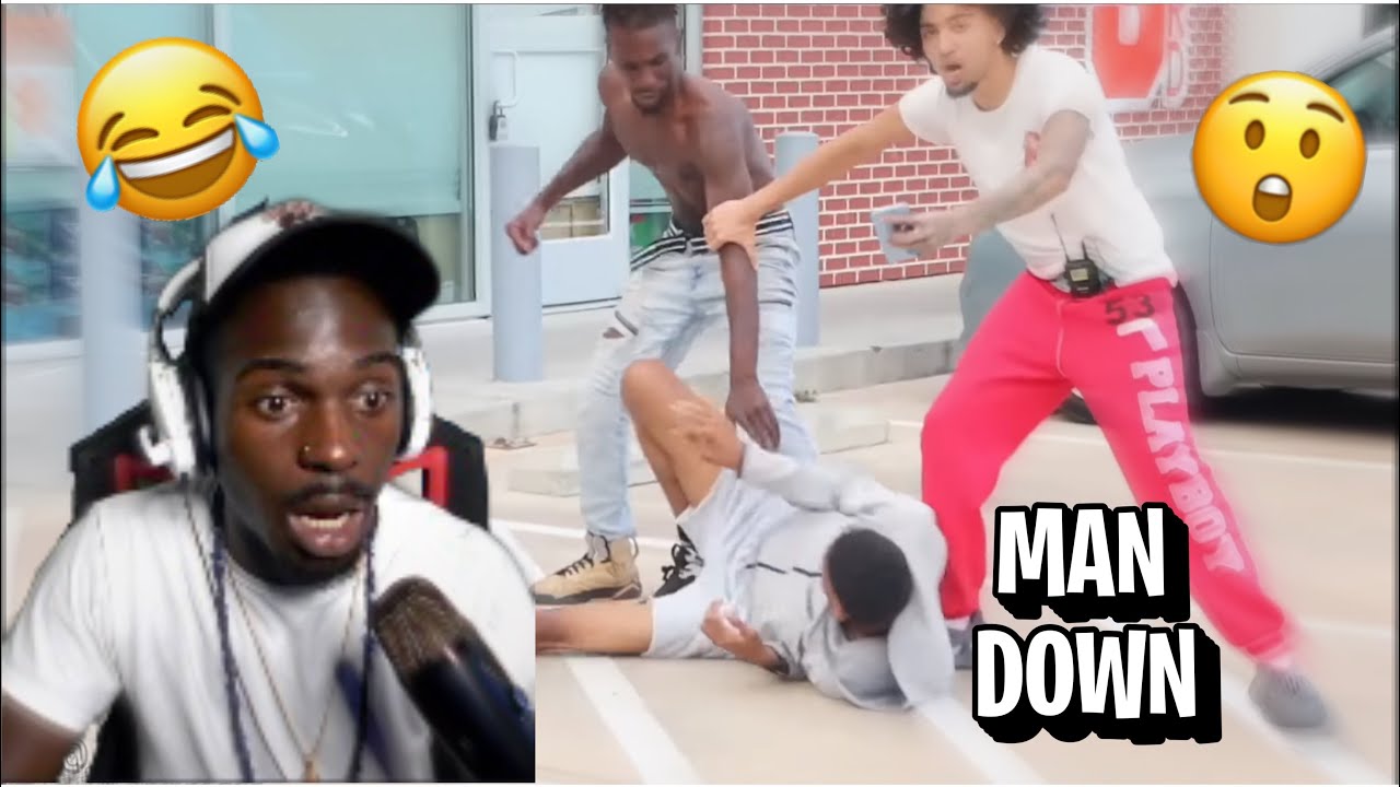Frazo Reacts To Yung Mooch Jumping people in the Hood Prank - YouTube