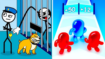 Thief Puzzle vs Join Blob Clash 3D 🕵️‍♂️🧠🫧⚔️ Max Levels Gameplay Walkthrough (Android iOS) ABE4HD