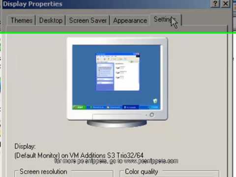 How to change the screen resolution in Windows XP and Windows 7