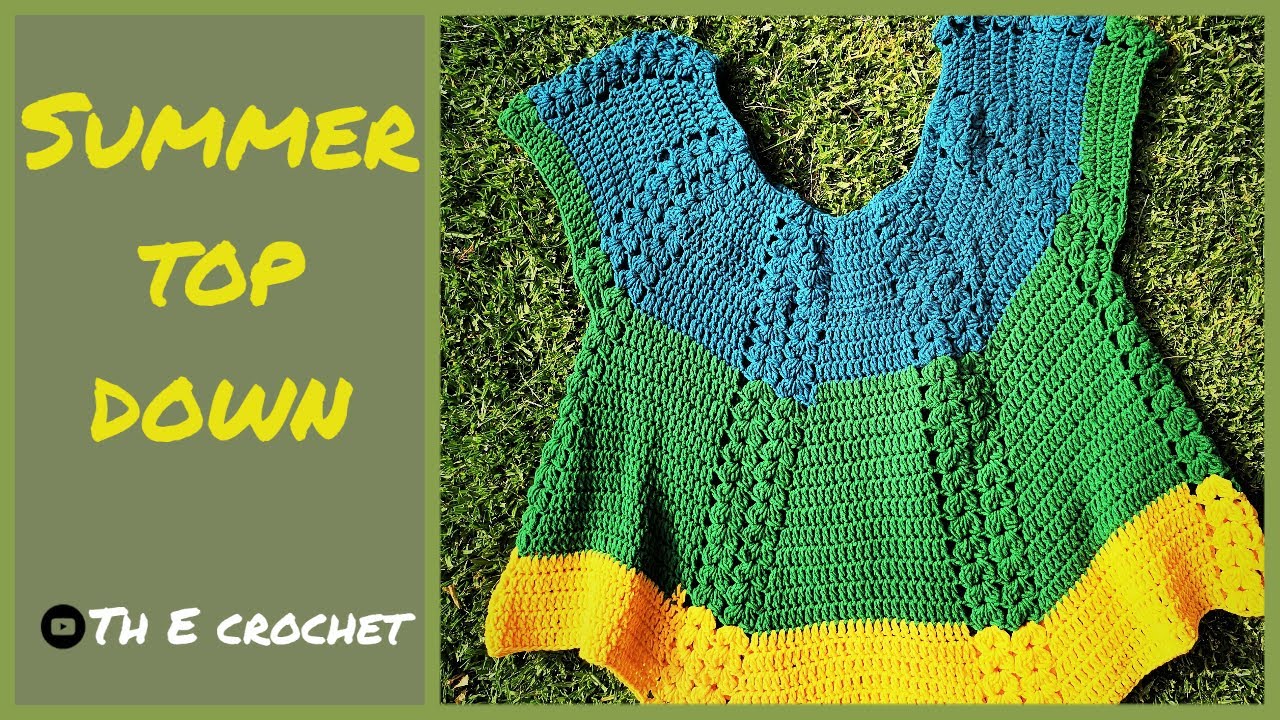 Εύκολη TopDown μπλούζα για το καλοκαίρι  / Th E crochet